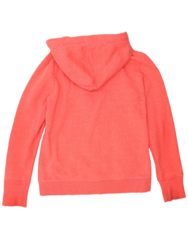 Superdry Womens Zip Hoodie Sweater UK 16 Large Pink Polyester