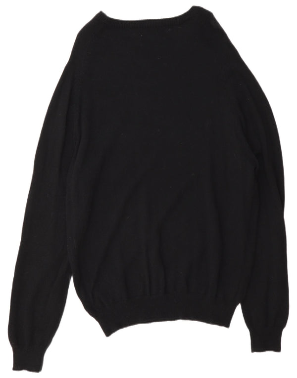 Marks & Spencer Mens Regular Fit Crew Neck Jumper Sweater Large Black Wool