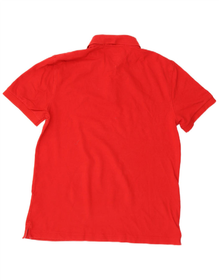 TOMMY HILFIGER Mens Custom Fit Polo Shirt Large Red Cotton