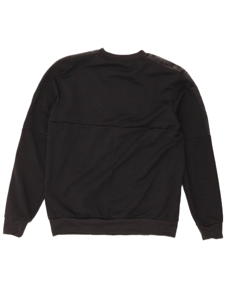 Adidas Mens Graphic Sweatshirt Jumper Medium Black Polyester