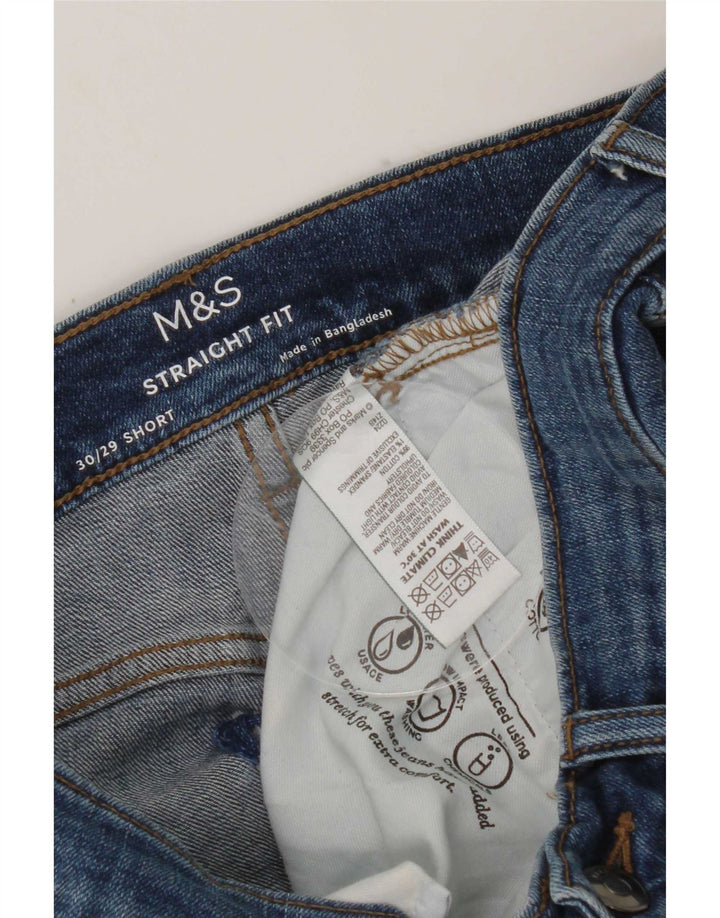 Marks & Spencer Mens Straight Jeans W30 L29 Blue Cotton