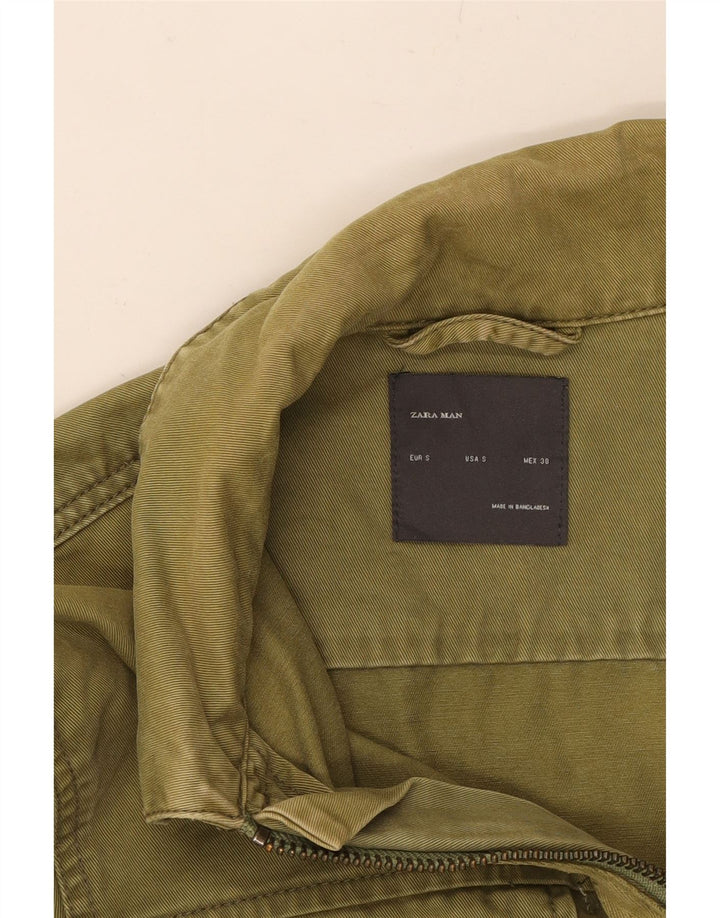 ZARA Mens Denim Shirt Small Green Vintage Zara and Second-Hand Zara from Messina Hembry 