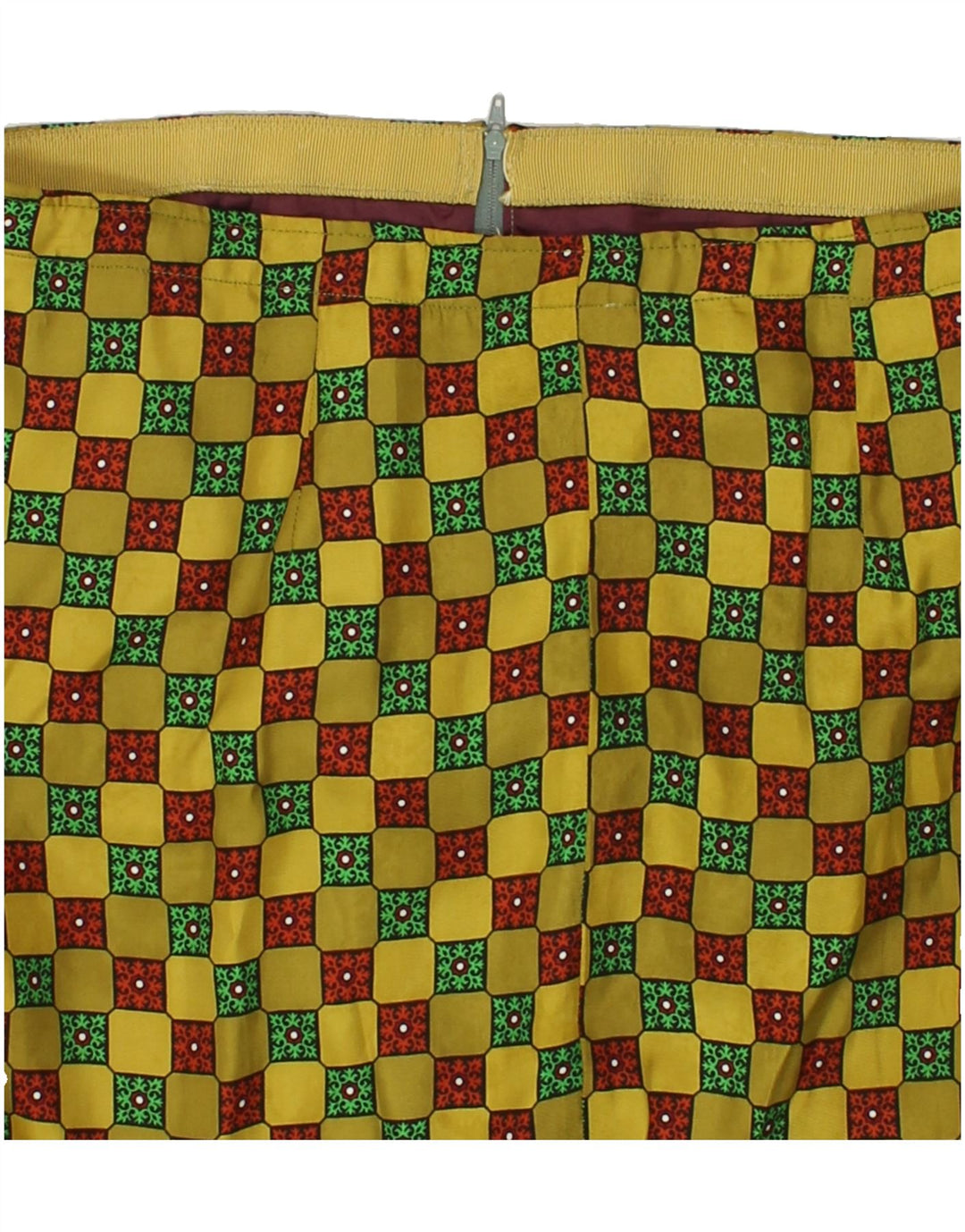 VINTAGE Womens Abstract Pattern Straight Skirt W32 Large Green Vintage Vintage and Second-Hand Vintage from Messina Hembry 