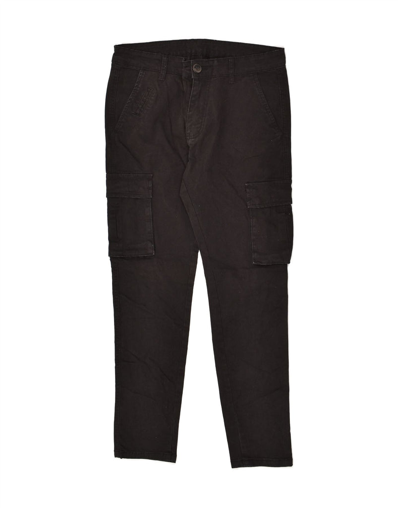 VINTAGE Mens Slim Cargo Trousers W32 L28 Black | Vintage Vintage | Thrift | Second-Hand Vintage | Used Clothing | Messina Hembry 