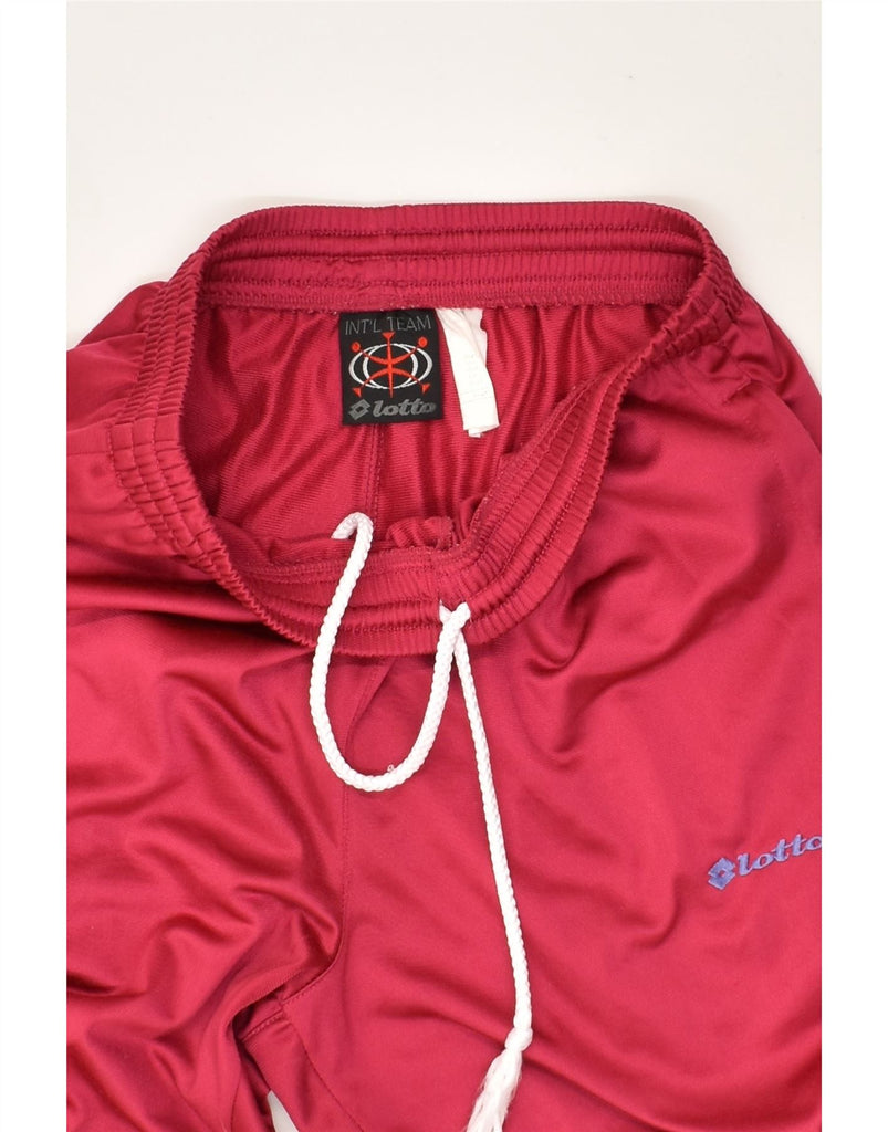 LOTTO Womens Tracksuit Trousers UK 12 Medium Red Polyester | Vintage Lotto | Thrift | Second-Hand Lotto | Used Clothing | Messina Hembry 