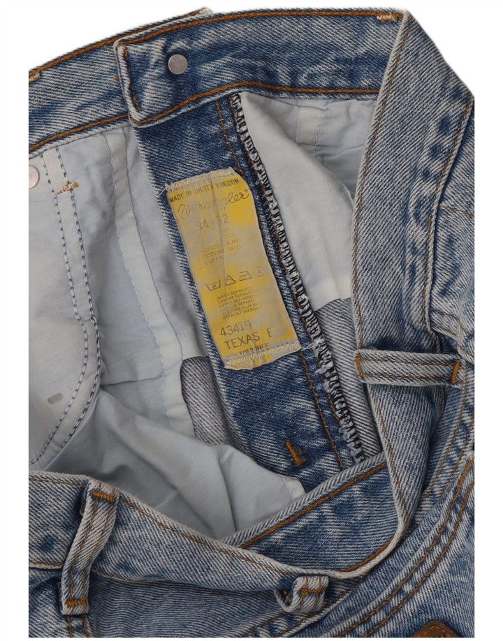 Wrangler Mens Texas Straight Jeans W34 L32 Blue Cotton