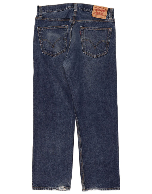 Levi's Mens 505 Regular Fit Straight Jeans W34 L29 Blue Cotton