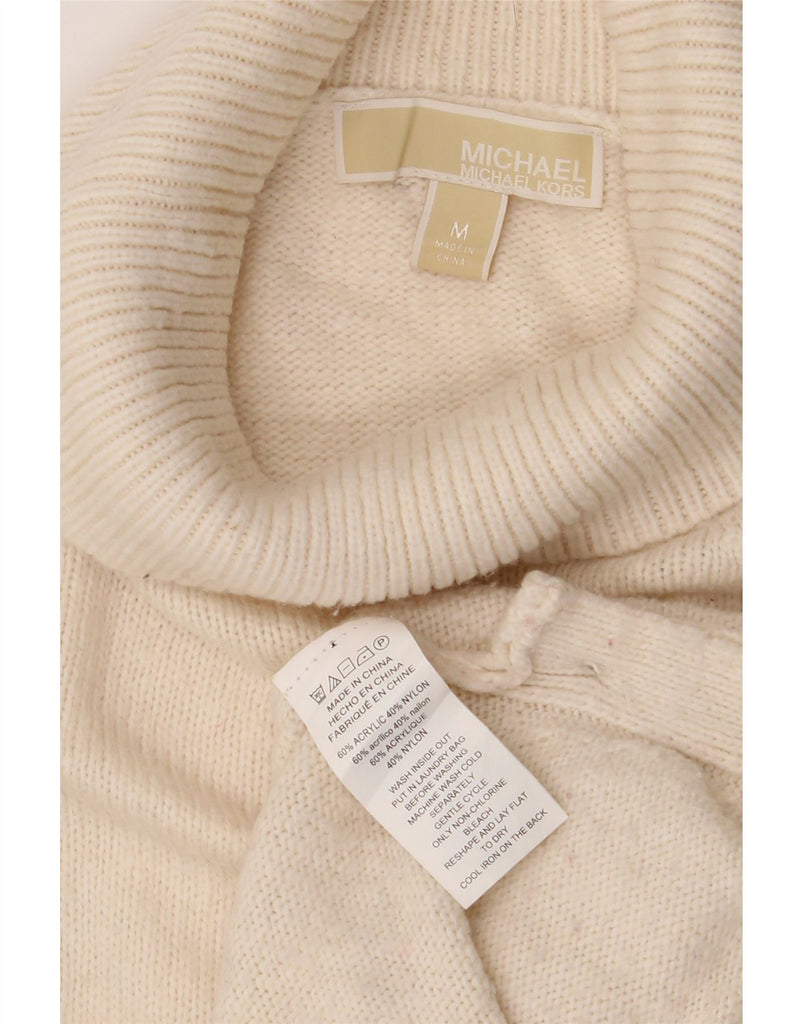 MICHAEL KORS Womens Roll Neck Jumper Sweater UK 12 Medium Off White Vintage Michael Kors and Second-Hand Michael Kors from Messina Hembry 
