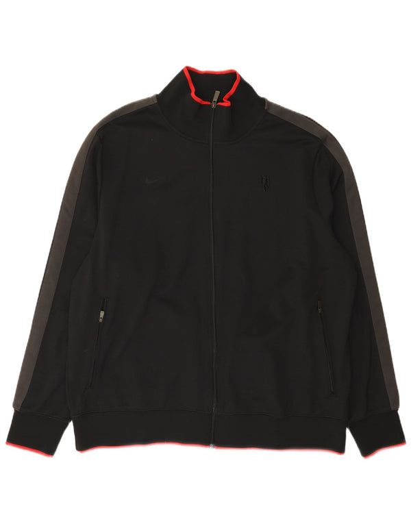 Nike Mens Manchester United Tracksuit Top Jacket 2XL Black Colourblock