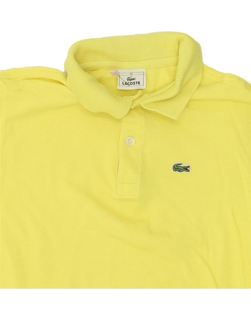 LACOSTE Boys Polo Shirt 11-12 Years Yellow Cotton | Vintage Lacoste | Thrift | Second-Hand Lacoste | Used Clothing | Messina Hembry 