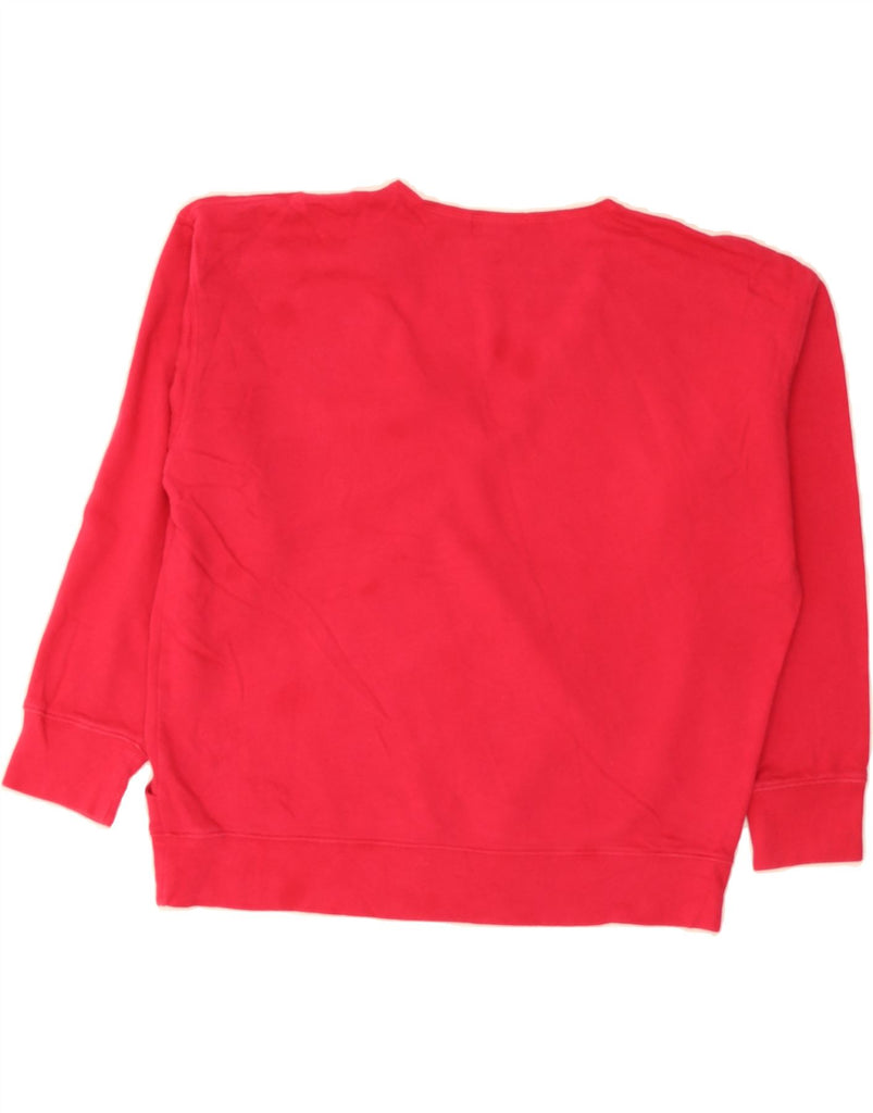 J. CREW Womens Oversized Sweatshirt Jumper UK 16 Large Red Cotton Vintage J. Crew and Second-Hand J. Crew from Messina Hembry 
