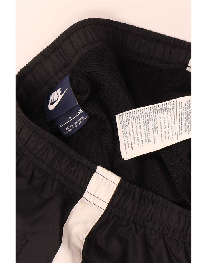 Nike Mens Tracksuit Trousers Joggers Small Black Colourblock Polyester