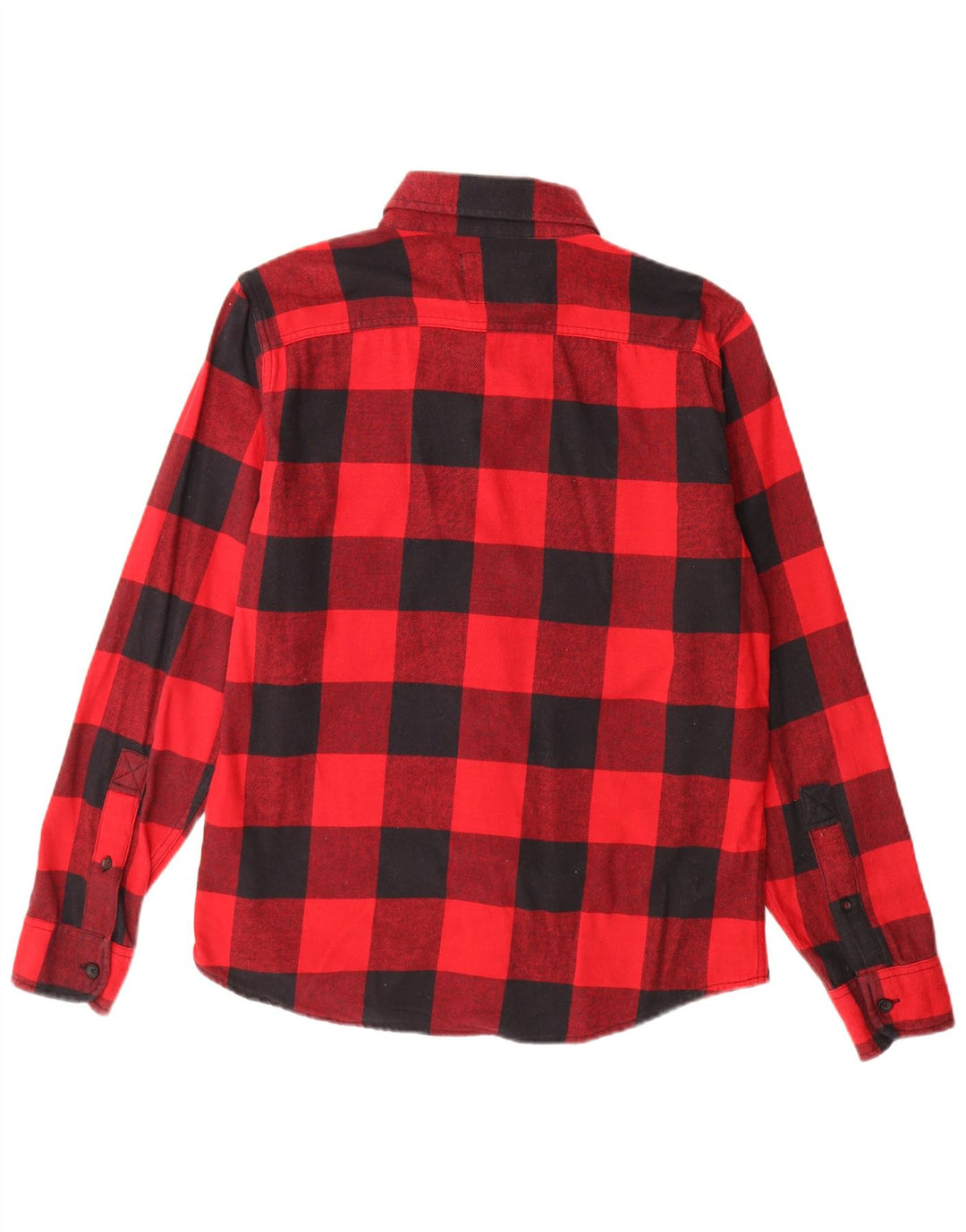Hollister Mens Flannel Shirt Medium Red Gingham Cotton