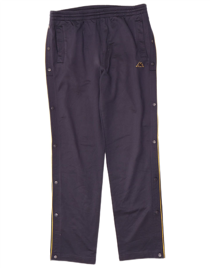 KAPPA Mens Tracksuit Trousers Medium Navy Blue Polyester