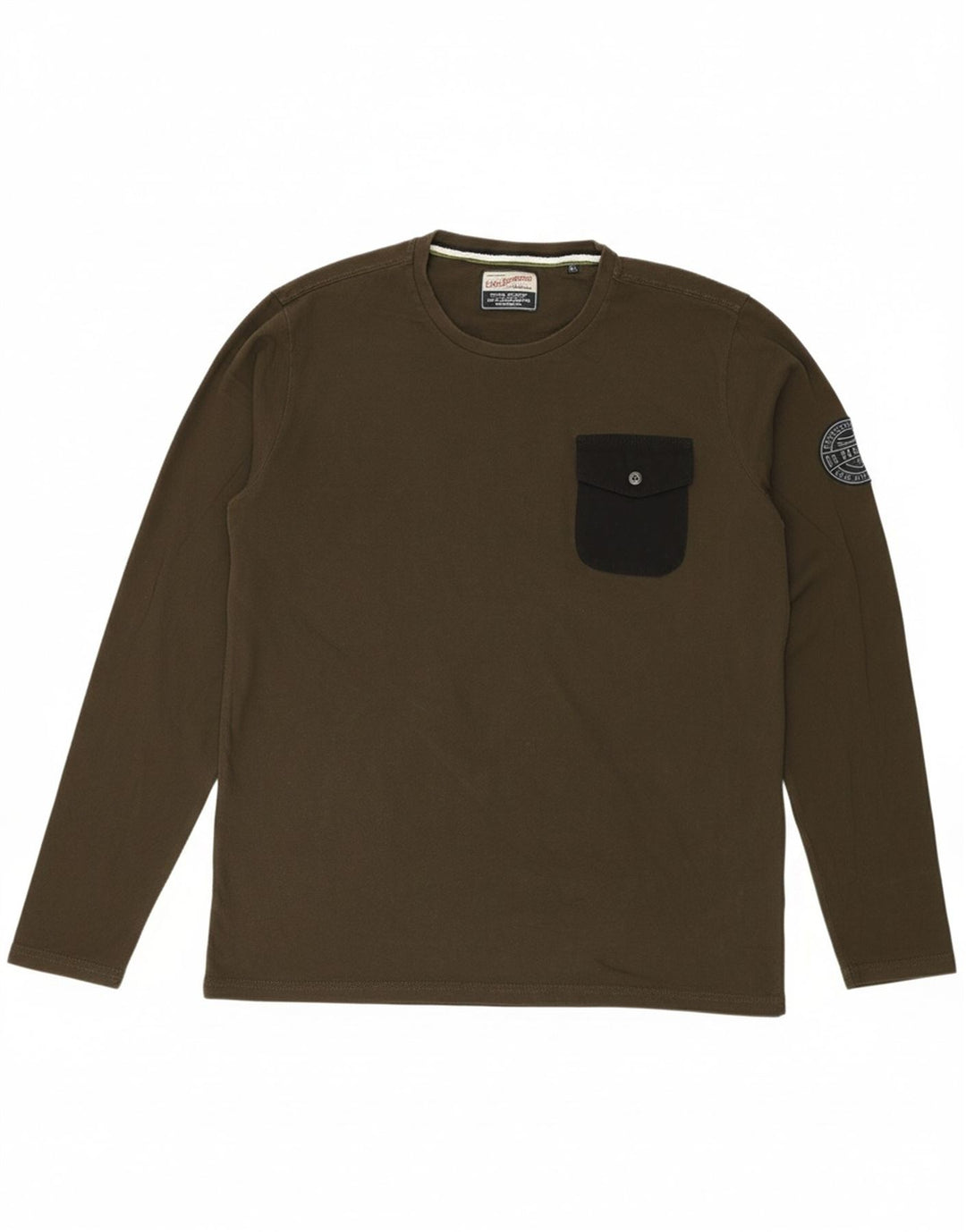PETROL INDUSTRIES Mens Top Long Sleeve XL Khaki Cotton