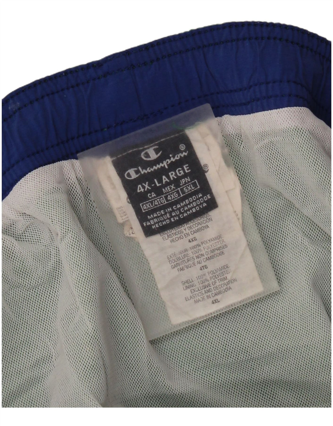 Champion Mens Swimming Shorts 4XL  Green Polyamide