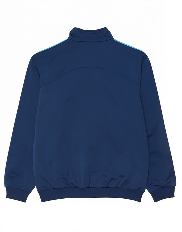 Adidas Boys Tracksuit Top Jacket 13-14 Years Navy Blue Polyester Sports