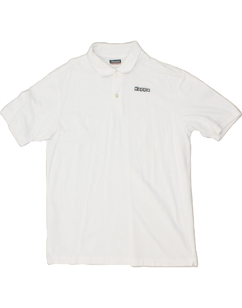 KAPPA Mens Polo Shirt 2XL White | Vintage Kappa | Thrift | Second-Hand Kappa | Used Clothing | Messina Hembry 