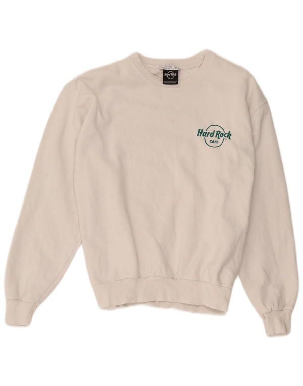 Hard Rock Cafe Womens Stradivarius Sweatshirt Jumper UK 6 XS White