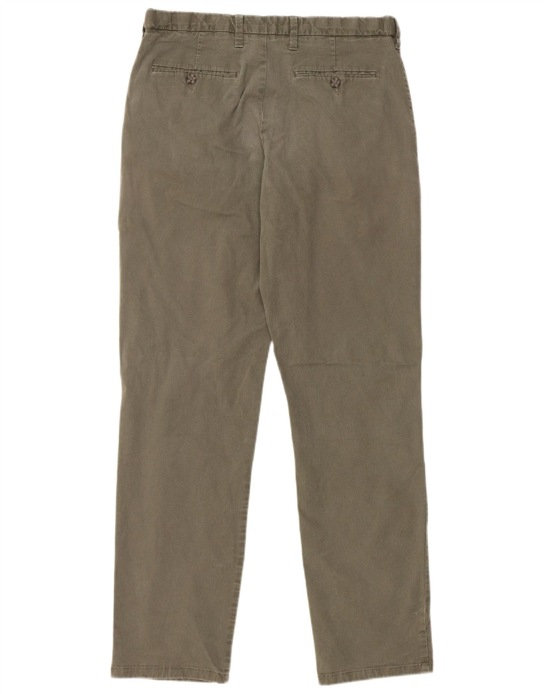 Marks & Spencer Mens Regular Fit Chino Trousers W34 L33 Khaki Cotton