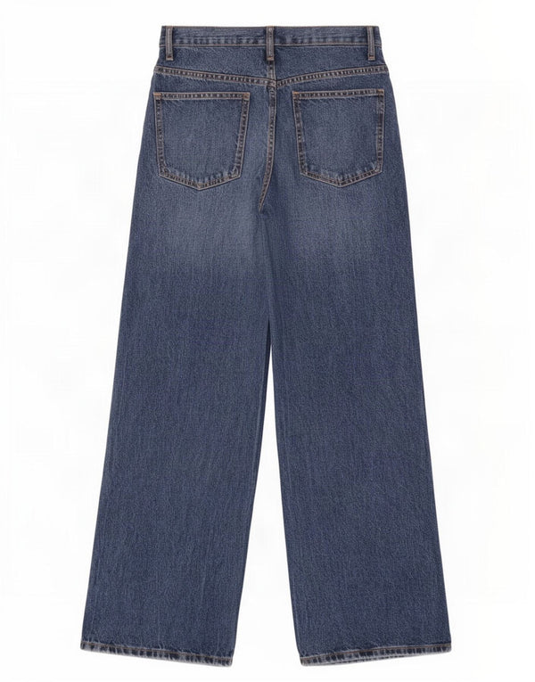 Zara Womens Wide Leg Jeans EU 36 XS W26 L32 Blue