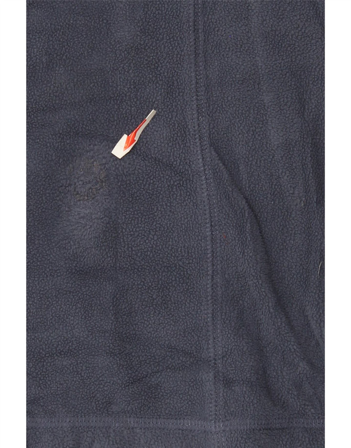 Columbia Womens Zip Neck Fleece Jumper UK 10 Small Navy Blue Polyester