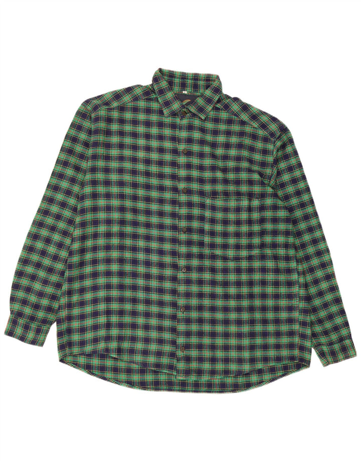 Rifle Mens Flannel Shirt Medium Green Check Acrylic