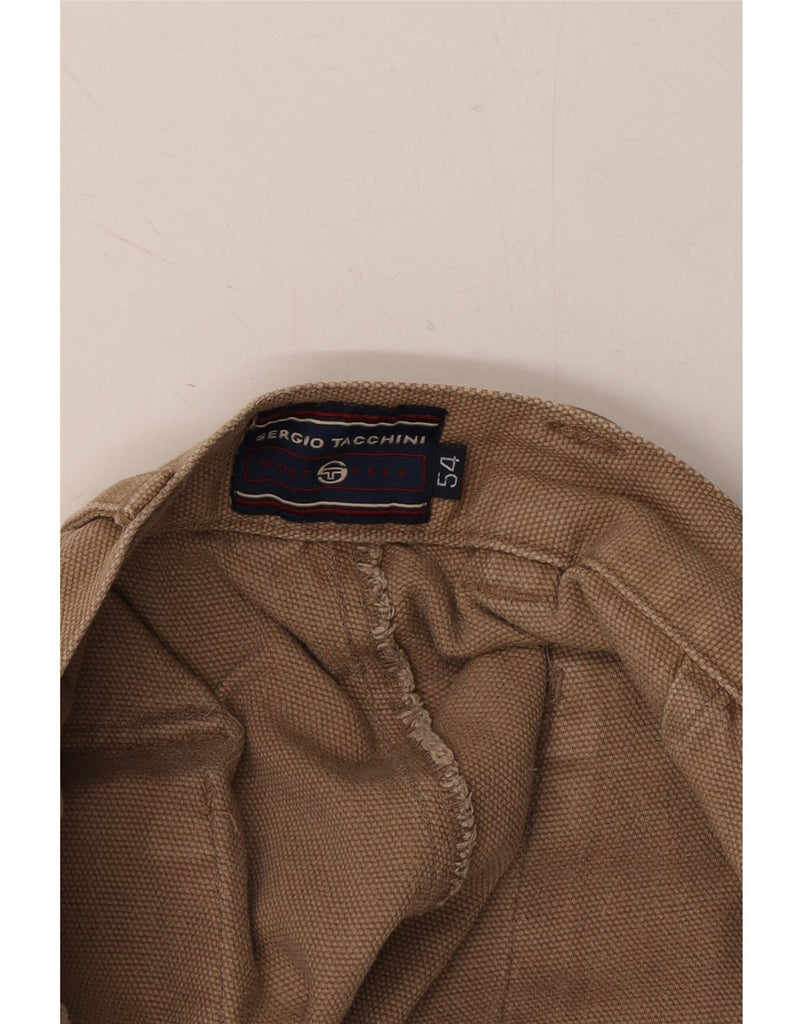 SERGIO TACCHINI Mens Straight Cargo Trousers IT 54 2XL W38 L34 Brown Vintage Sergio Tacchini and Second-Hand Sergio Tacchini from Messina Hembry 