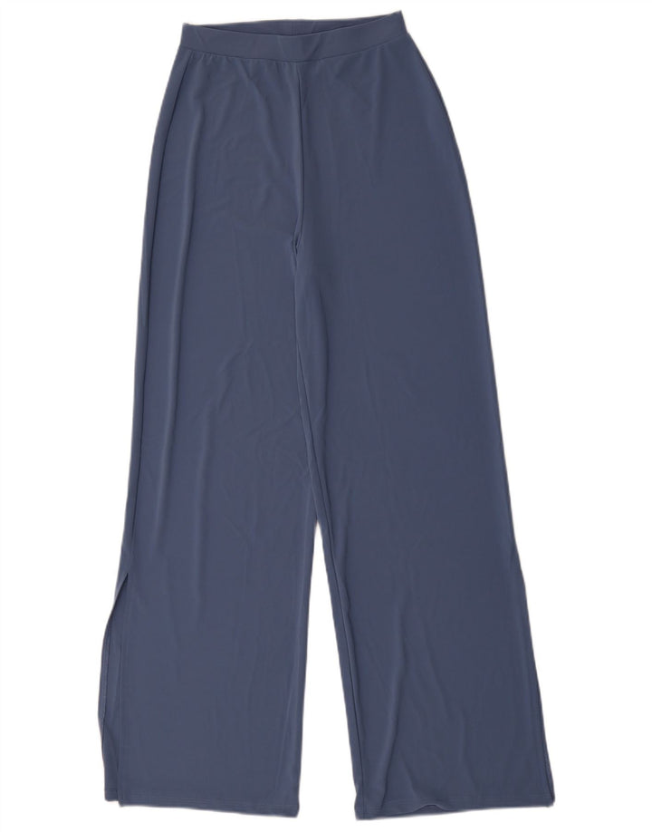 Zara Womens High Waist Tracksuit Trousers UK 8 Small Blue Polyester