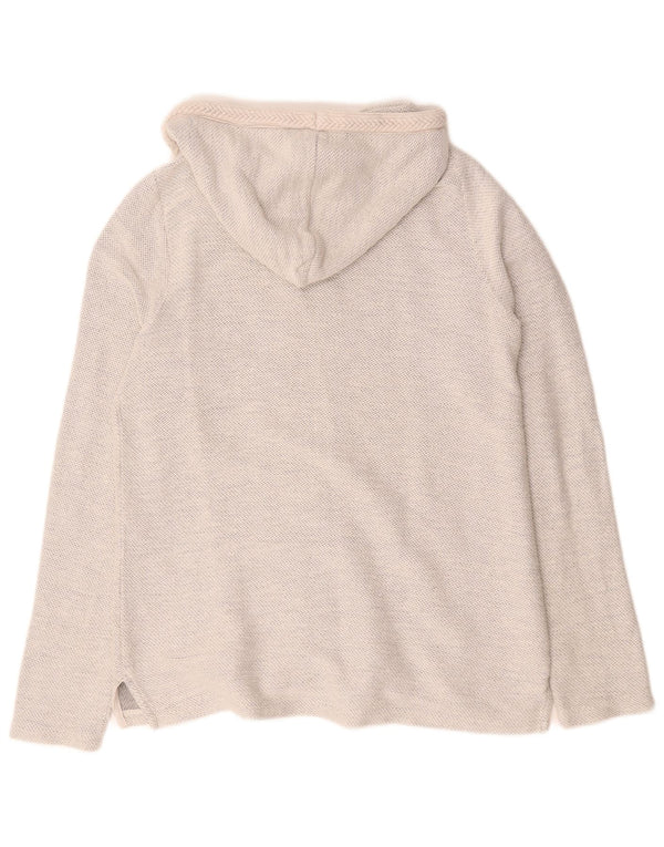 Fat Face Womens Zip Hoodie Sweater UK 14 Large Grey Cotton