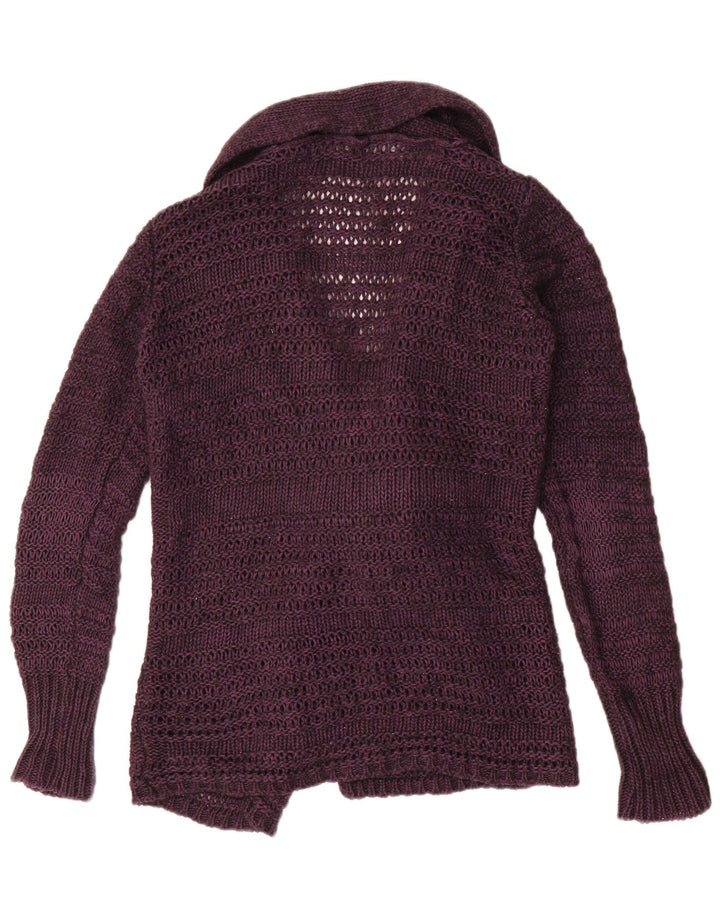 Zara Womens Cardigan Sweater UK 14 Medium Purple Acrylic