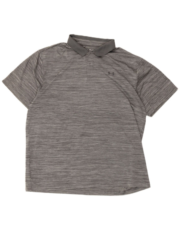 Under Armour Mens Polo Shirt 2XL Grey Striped