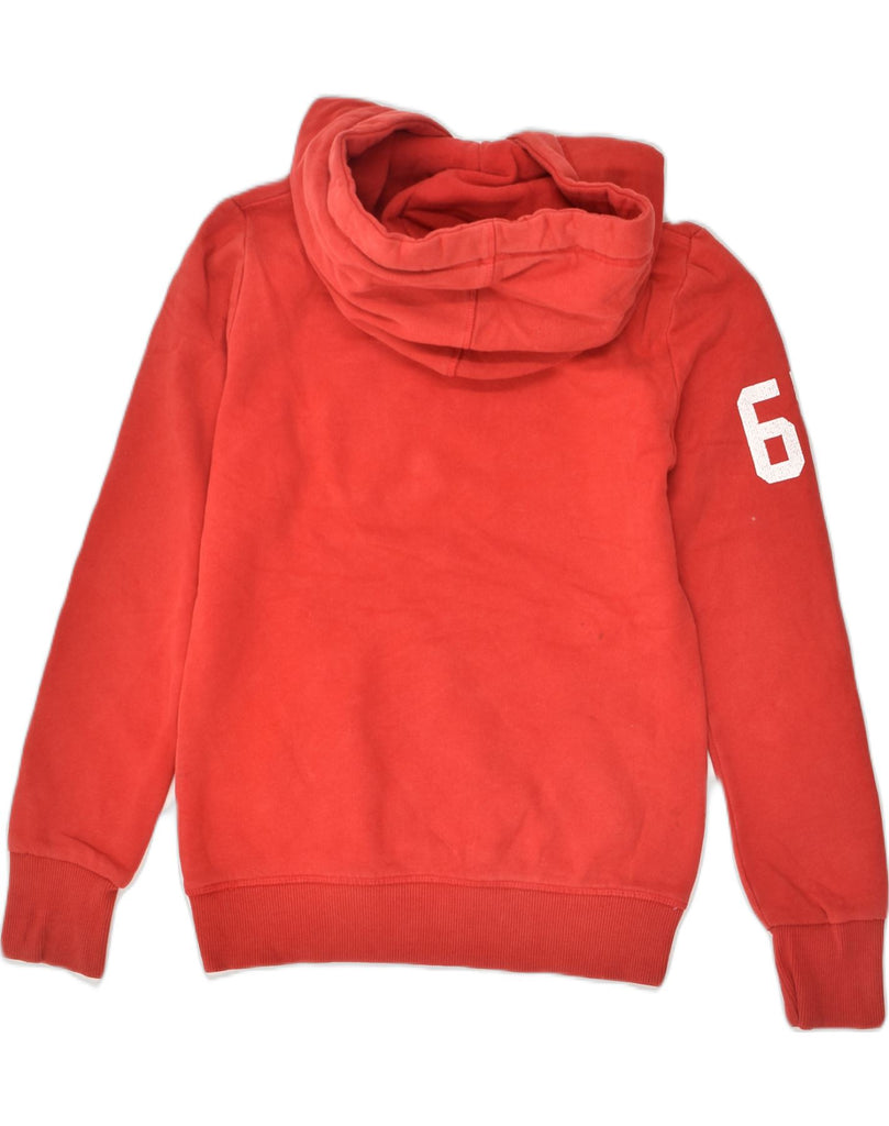 SUPERDRY Womens Graphic Hoodie Jumper UK 6 XS Red Cotton | Vintage Superdry | Thrift | Second-Hand Superdry | Used Clothing | Messina Hembry 