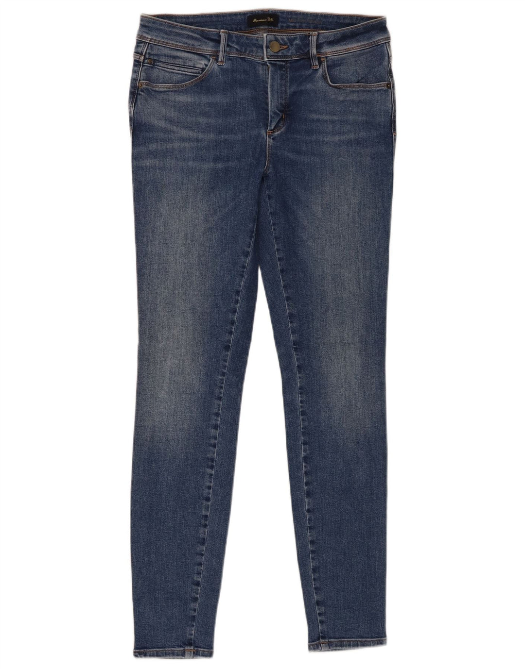 Massimo Dutti Womens Mid Rise Skinny Jeans W30 L30 Blue