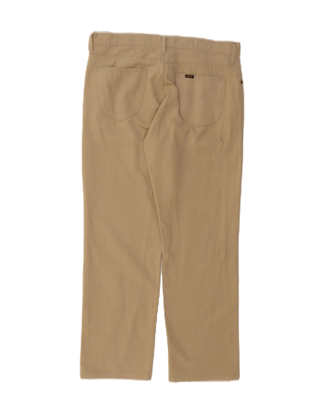 LEE Mens Straight Casual Trousers W36 L32 Beige Cotton Vintage Lee and Second-Hand Lee from Messina Hembry 