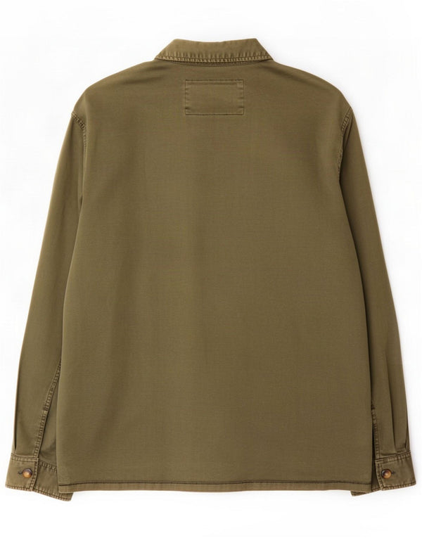 Zara Mens Overshirt Shirt XL Khaki Cotton