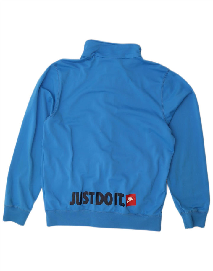 Nike Boys Graphic Tracksuit Top Jacket 13-14 Years XL Blue Polyester