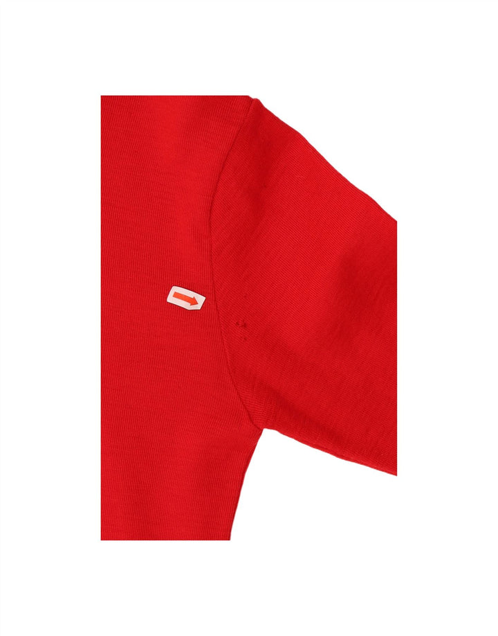 SPORTFUL Womens Zip Neck Jumper Sweater IT 40 Small Red Wool