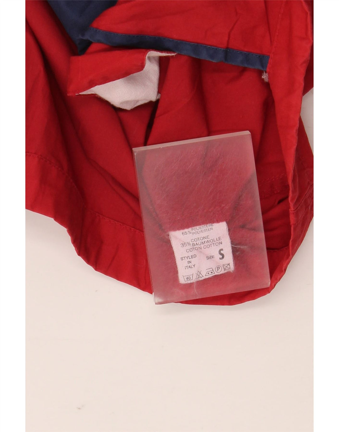 Vintage Mens Hooded Loose Fit Utility Jacket UK 36 Small Red Polyester