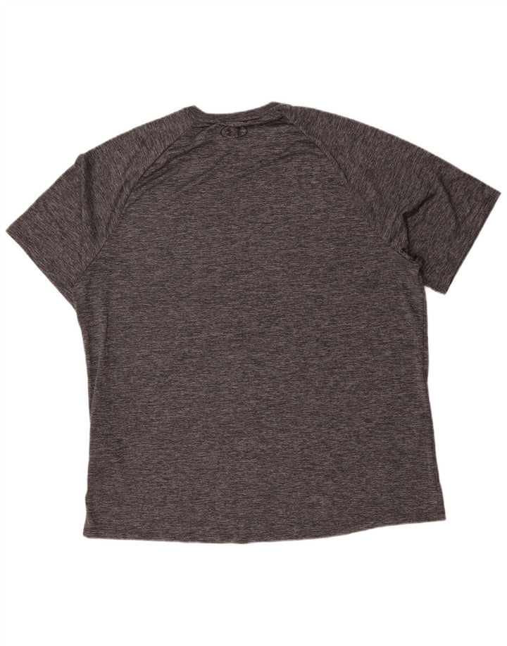 Under Armour Mens T-Shirt Top 2XL Grey Flecked Polyester