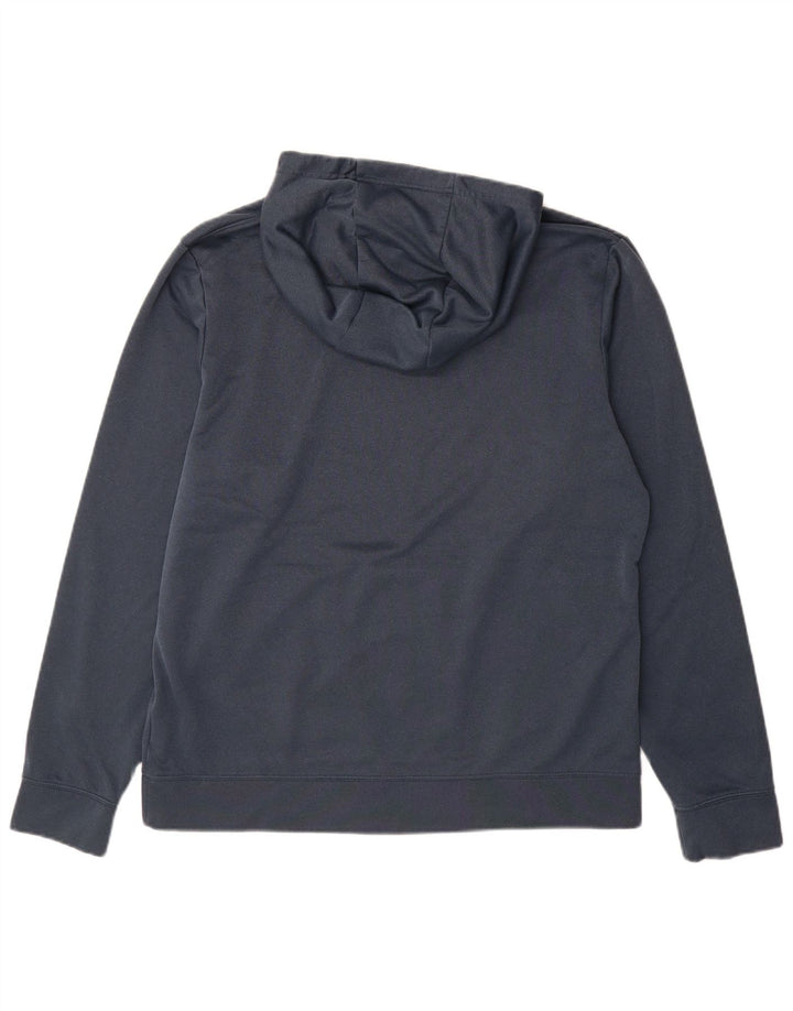 The North Face Mens Graphic Hoodie Jumper Large Navy Blue Polyester