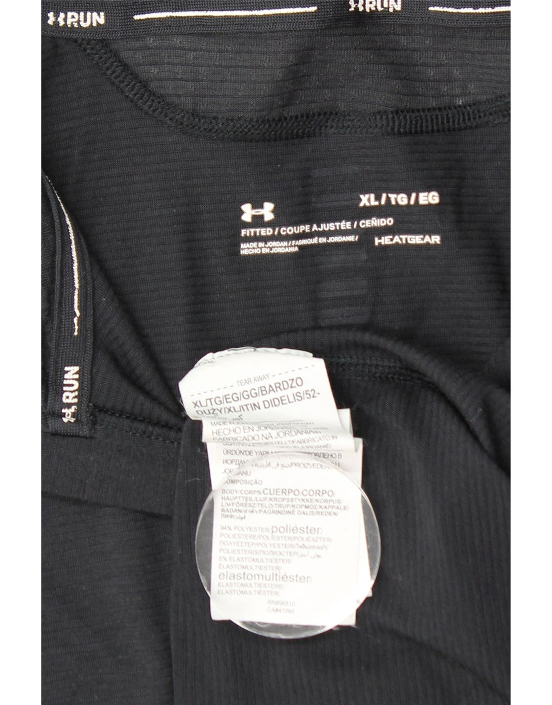 UNDER ARMOUR Mens Heat Gear Zip Neck Pullover Tracksuit Top XL Black