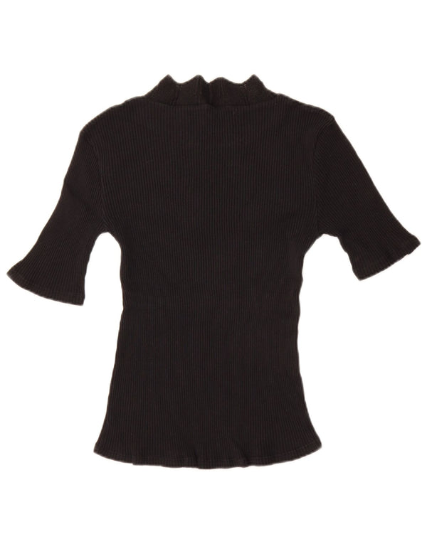 Zara Womens T-Shirt Top UK 14 Large Black
