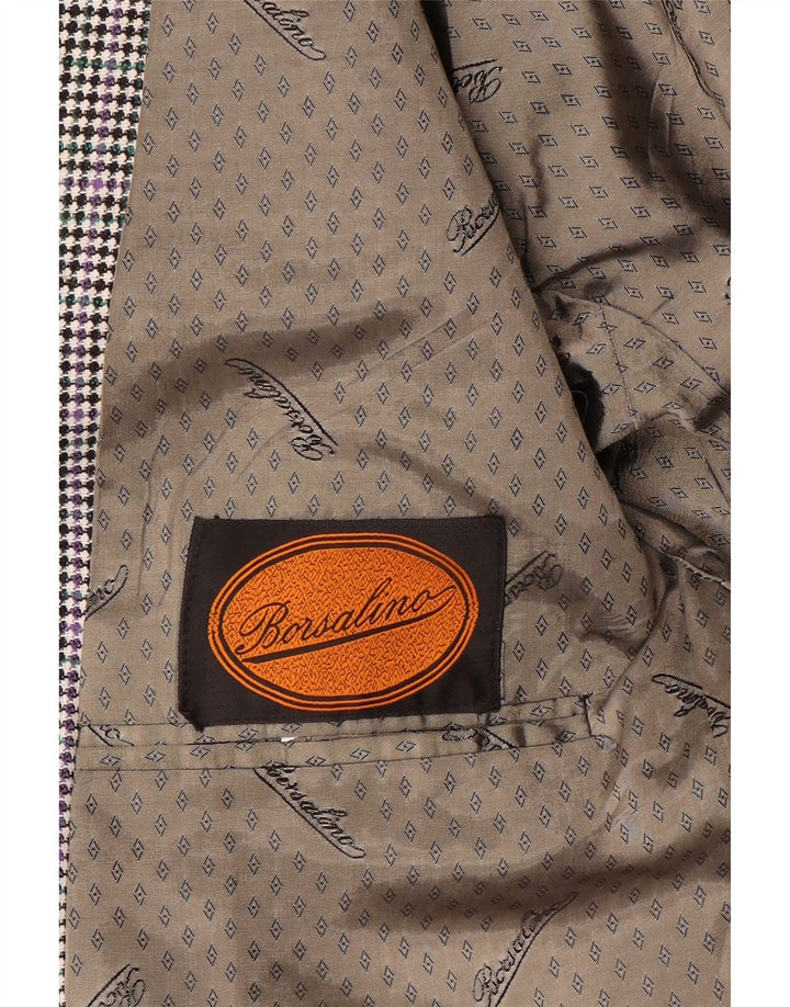 Borsalino Mens 2 Button Blazer Jacket UK 38 Medium Multicoloured Spotted