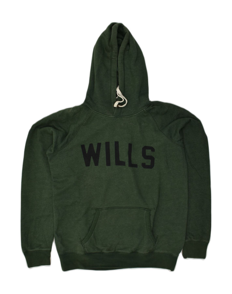 JACK WILLS Mens Graphic Hoodie Jumper Medium Green Cotton | Vintage Jack Wills | Thrift | Second-Hand Jack Wills | Used Clothing | Messina Hembry 