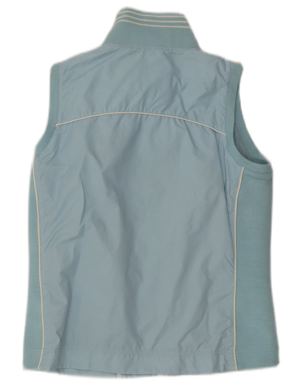 Champion Womens Sleeveless Tracksuit Top Jacket UK 14 Medium Blue Polyester