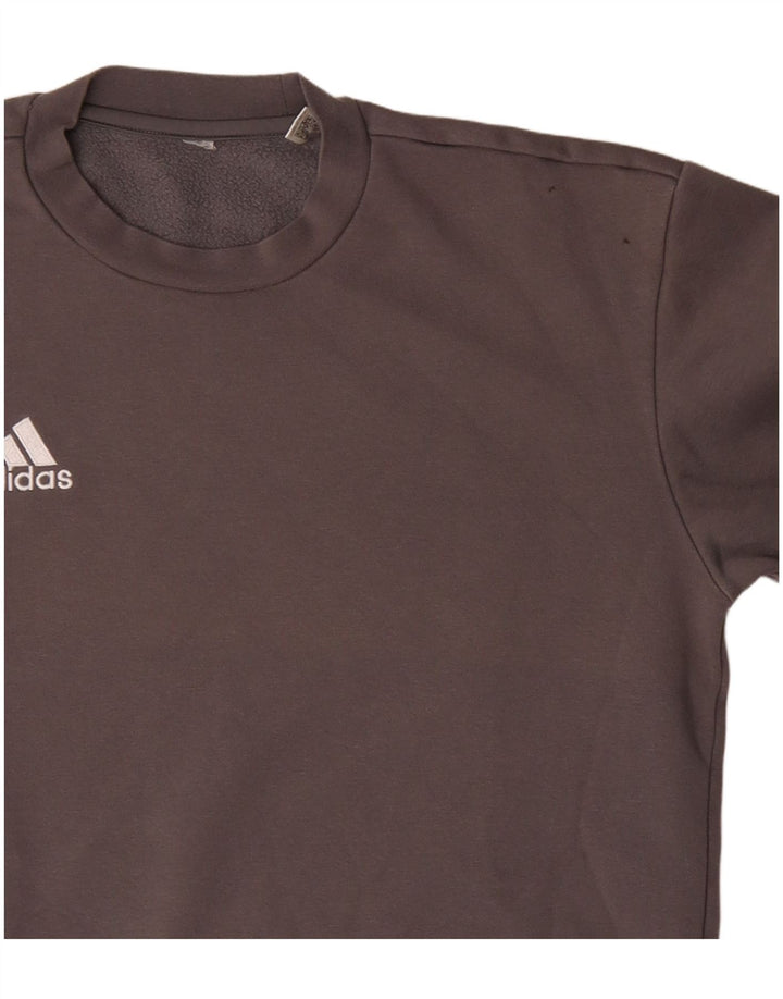 Adidas Mens Sweatshirt Jumper Medium Grey Cotton