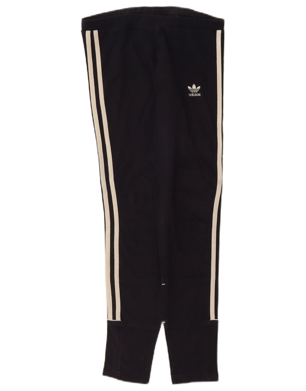 Adidas Womens Leggings UK 8 Small Navy Blue Cotton