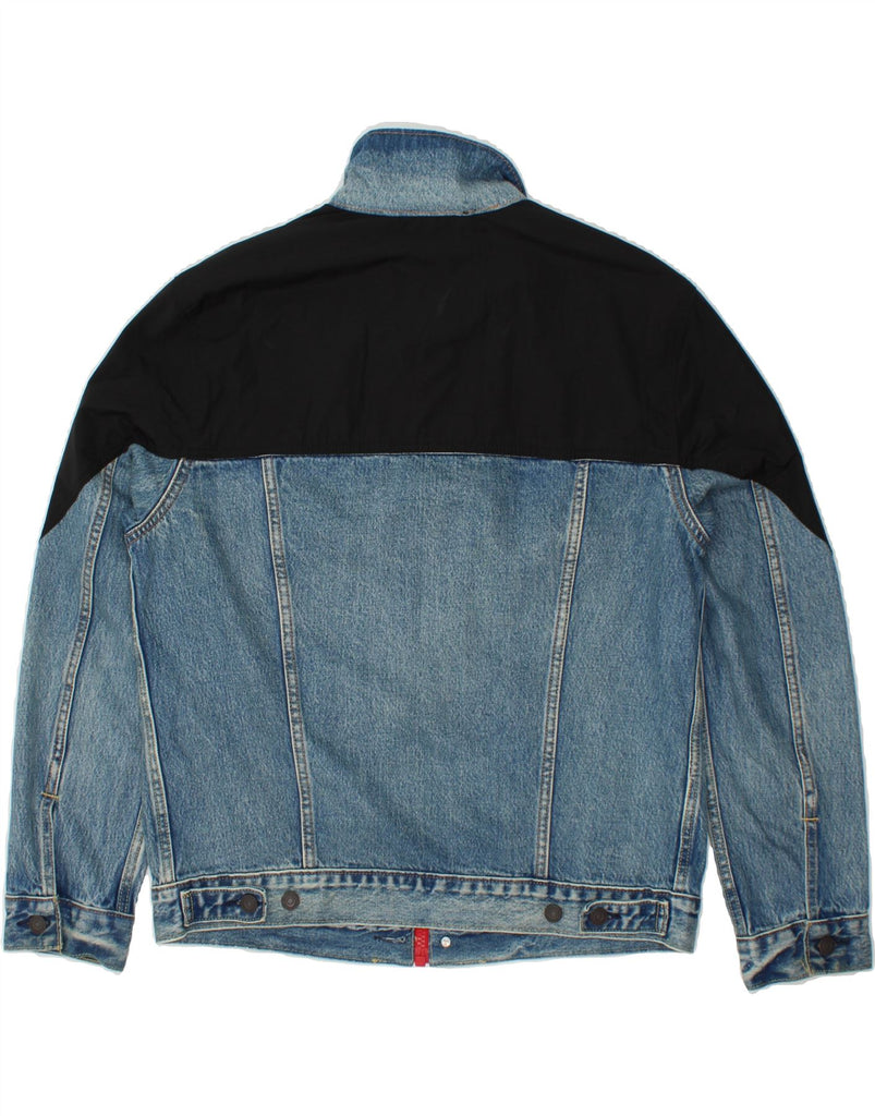 LEVI'S Mens Denim Jacket UK 38 Medium Blue Colourblock Cotton | Vintage Levi's | Thrift | Second-Hand Levi's | Used Clothing | Messina Hembry 