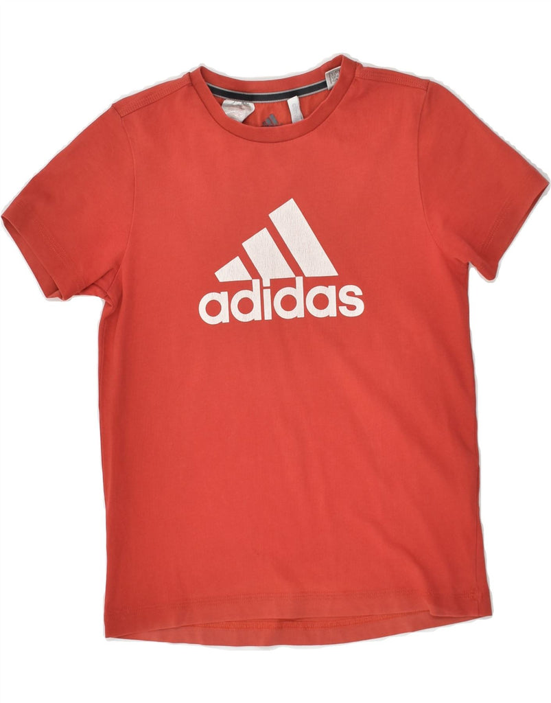 ADIDAS Girls Climalite Graphic T-Shirt Top 8-9 Years Red Cotton | Vintage Adidas | Thrift | Second-Hand Adidas | Used Clothing | Messina Hembry 